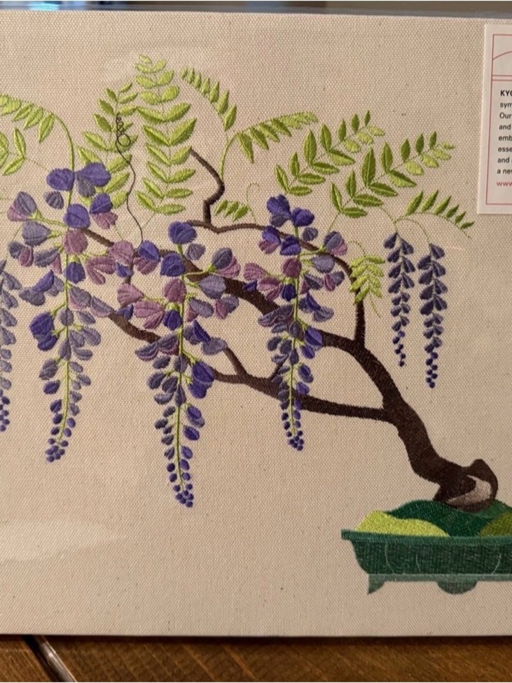 Interior Fabric Panel / Japanese Wisteria made by KYO-TO-TO